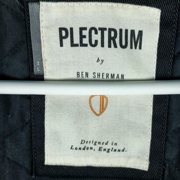 Ben Sherman Plectrum Jacket Mens XL Black Hooded Quilted Lined Field Coat - Picture 3 of 11